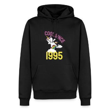 Cool seit 1995 Dabbing Katze 27. Geburtstag - Männer Premium Bio Hoodie - Schwarz - Vorne - Nico (187cm)