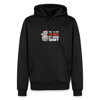 Koala Arbre de Noël Pyjama de Noël - Sweat à capuche Premium bio Homme - noir - Devant - Nico (187cm)