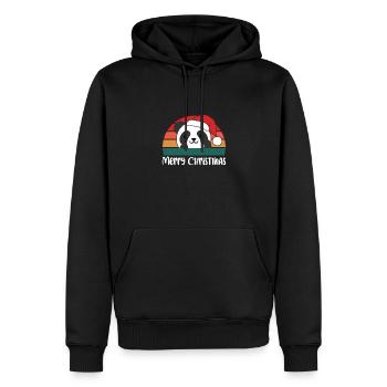 merry Christmas Retro Panda Weihnacht - Männer Premium Bio Hoodie - Schwarz - Vorne - Nico (187cm)