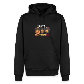 Happy Hallothanksmas Rottweiler Weihnachten - Männer Premium Bio Hoodie - Schwarz - Vorne - Nico (187cm)