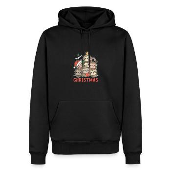 Paresseux arbre de Noël Joyeux Noël - Sweat à capuche Premium bio Homme - noir - Devant - Nico (187cm)