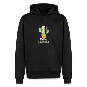 Jeu de mots sur les plantes de cactus drôles de Merry Cactma - Sweat à capuche Premium bio Homme - noir - Devant - Nico (187cm)