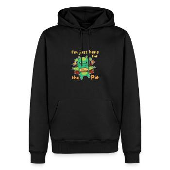 thanksgiving day outfits Truthahn Drache mit Pie - Männer Premium Bio Hoodie - Schwarz - Vorne - Nico (187cm)