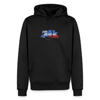Just Everyday... - Männer Premium Bio Hoodie - Schwarz - Vorne - Nico (187cm)