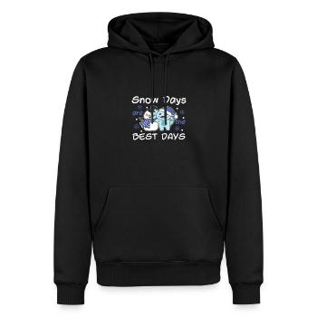 Axolotl Snow Days sont les meilleurs jours Schneemann - Sweat à capuche Premium bio Homme - noir - Devant - Nico (187cm)