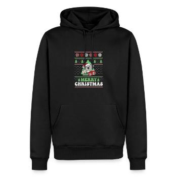 Joyeux Noël rétro moche Noël Koala - Sweat à capuche Premium bio Homme - noir - Devant - Nico (187cm)