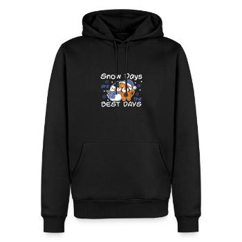 Red Panda Snow Days are the best days Winter - Men’s Premium Organic Hoodie - black - Front - Nico (187cm)