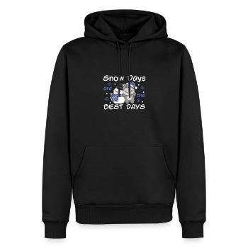 Les Hippo Snow Days sont les meilleurs jours Schneemann - Sweat à capuche Premium bio Homme - noir - Devant - Nico (187cm)