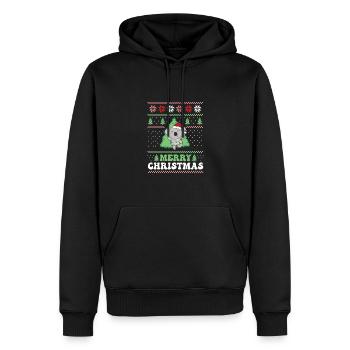 Joyeux Noël rétro moche Noël Koala - Sweat à capuche Premium bio Homme - noir - Devant - Nico (187cm)