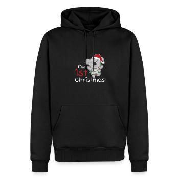 Koala Weihnachten Koalas mon 1er Noël - Sweat à capuche Premium bio Homme - noir - Devant - Nico (187cm)