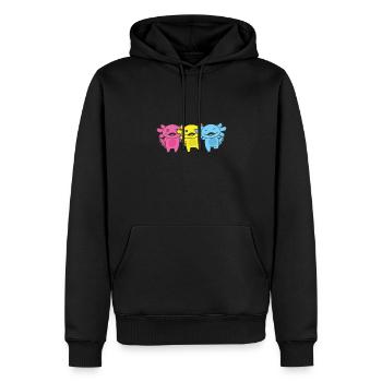 Pansexual Flag Pan Pride LGBTQ Axolotl - Männer Premium Bio Hoodie - Schwarz - Vorne - Nico (187cm)