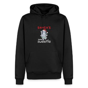 Hippo Noël La petite chérie du Père Noël - Sweat à capuche Premium bio Homme - noir - Devant - Nico (187cm)