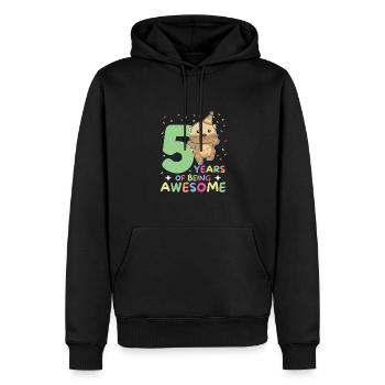 Loutre pour les enfants de 5 ans - Sweat à capuche Premium bio Homme - noir - Devant - Nico (187cm)