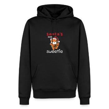 Roter Panda Weihnachten Santa's little sweetie - Männer Premium Bio Hoodie - Schwarz - Vorne - Nico (187cm)