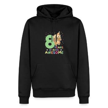 Loutre pour ses enfants de 8 ans - Sweat à capuche Premium bio Homme - noir - Devant - Nico (187cm)