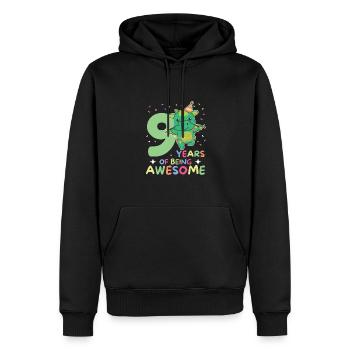 Dragon pour les enfants de 9 ans de neuf ans - Sweat à capuche Premium bio Homme - noir - Devant - Nico (187cm)