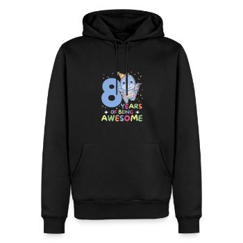 Dino pour les enfants de 8 ans de huit ans - Sweat à capuche Premium bio Homme - noir - Devant - Nico (187cm)