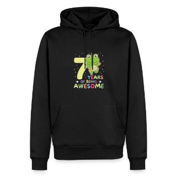 Grenouille pour 7e anniversaire Enfants de sept ans - Sweat à capuche Premium bio Homme - noir - Devant - Nico (187cm)