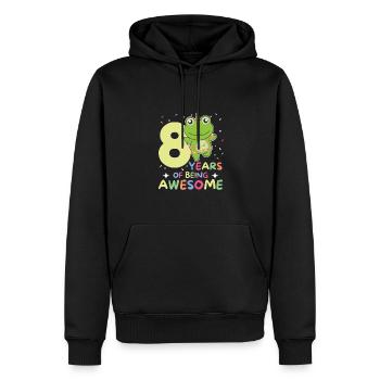 Grenouille pour 8e anniversaire Enfants de huit ans - Sweat à capuche Premium bio Homme - noir - Devant - Nico (187cm)