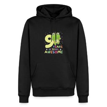 Grenouille pour 9e anniversaire Enfants de neuf ans - Sweat à capuche Premium bio Homme - noir - Devant - Nico (187cm)