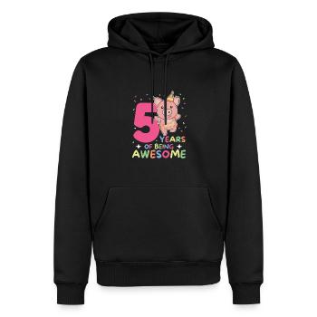 Cochon pour les 5 ans Enfants de cinq ans - Sweat à capuche Premium bio Homme - noir - Devant - Nico (187cm)