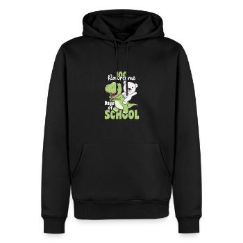 100 jours d’école Polar Bear Trex 100 jours - Sweat à capuche Premium bio Homme - noir - Devant - Nico (187cm)