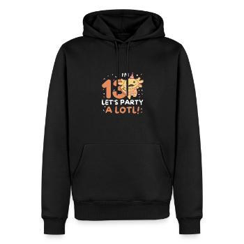 13. Geburtstag Axolotl dreizehn Jahre süß Axolotls - Männer Premium Bio Hoodie - Schwarz - Vorne - Nico (187cm)