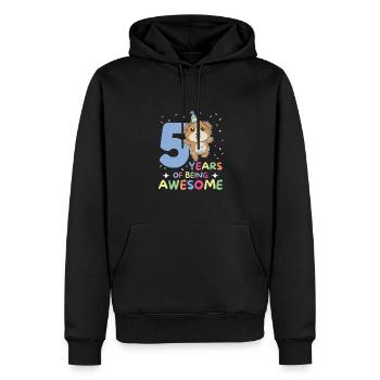 Cochon d’Inde pour les enfants de 5 ans cinq - Sweat à capuche Premium bio Homme - noir - Devant - Nico (187cm)