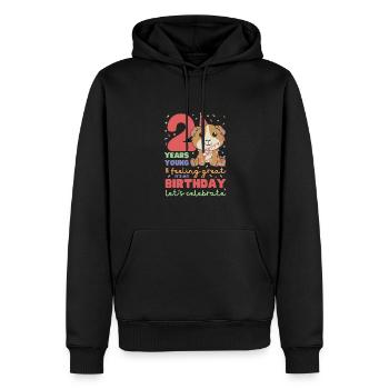Cochon d’Inde pour les enfants de 2ème anniversaire deux - Sweat à capuche Premium bio Homme - noir - Devant - Nico (187cm)