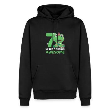 Grenouille pour 7e anniversaire Enfants de sept ans - Sweat à capuche Premium bio Homme - noir - Devant - Nico (187cm)