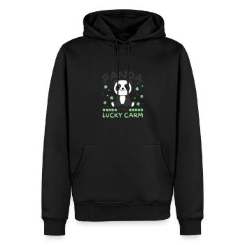Panda is my lucky carm Clover St Patrick's Day - Men’s Premium Organic Hoodie - black - Front - Nico (187cm)