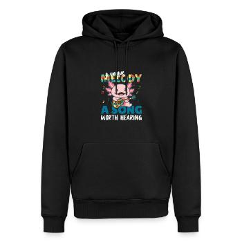 autism awareness month puzzel musik axolotl - Männer Premium Bio Hoodie - Schwarz - Vorne - Nico (187cm)