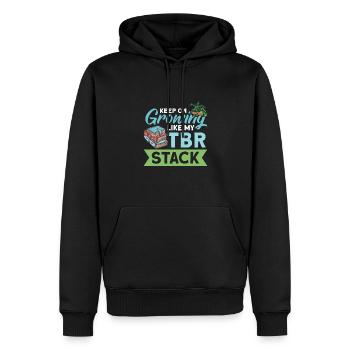 Buchliebhaber Design mit Büchern für Literatur - Männer Premium Bio Hoodie - Schwarz - Vorne - Nico (187cm)