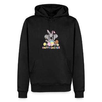 joyeuses Pâques doux koala de Pâques avec œufs de Pâques - Sweat à capuche Premium bio Homme - noir - Devant - Nico (187cm)