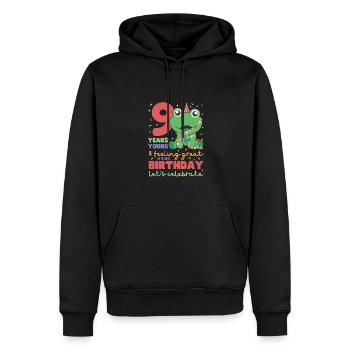 Grenouille pour 9e anniversaire Enfants de neuf ans - Sweat à capuche Premium bio Homme - noir - Devant - Nico (187cm)