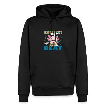 autism awareness month puzzel musik axolotl - Männer Premium Bio Hoodie - Schwarz - Vorne - Nico (187cm)