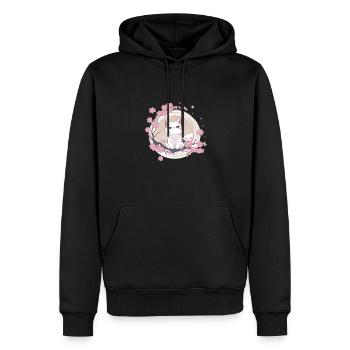 Chat Animaux mignons pour enfants Kawaii Chats - Sweat à capuche Premium bio Homme - noir - Devant - Nico (187cm)