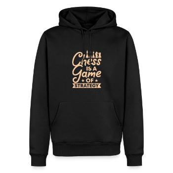 Schach Schachfigur König Bauer Traum - Männer Premium Bio Hoodie - Schwarz - Vorne - Nico (187cm)