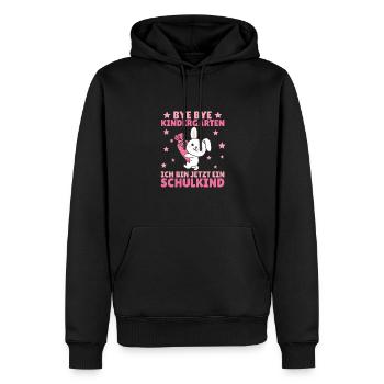 bye bye Kindergarten ich bin jetzt ein Schulkind - Männer Premium Bio Hoodie - Schwarz - Vorne - Nico (187cm)