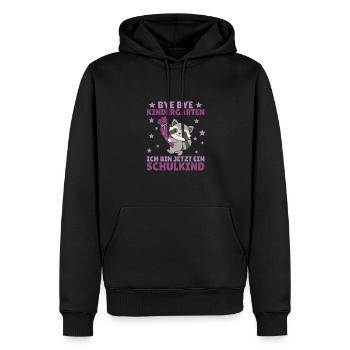 bye bye Kindergarten ich bin jetzt ein Schulkind - Männer Premium Bio Hoodie - Schwarz - Vorne - Nico (187cm)