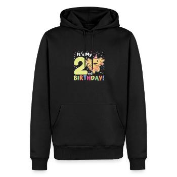Axolotl pour les enfants de 2ème anniversaire deux ans - Sweat à capuche Premium bio Homme - noir - Devant - Nico (187cm)