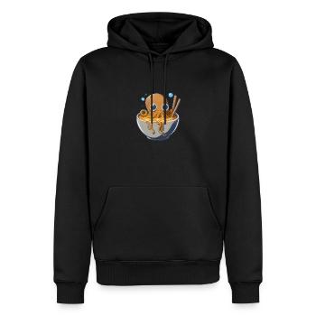 Mais le premier poulpe sucré ramen mange des ramen - Sweat à capuche Premium bio Homme - noir - Devant - Nico (187cm)