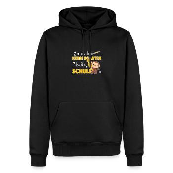 bye bye Kindergarten hallo Schule Affe - Männer Premium Bio Hoodie - Schwarz - Vorne - Nico (187cm)