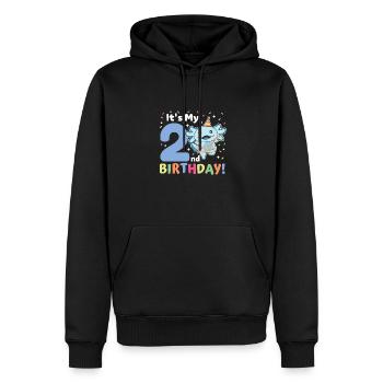 Axolotl pour les enfants de 2ème anniversaire deux ans - Sweat à capuche Premium bio Homme - noir - Devant - Nico (187cm)