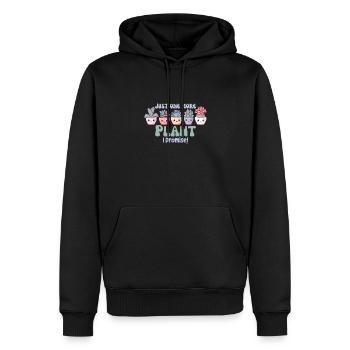 Lustiger Pflanzen Spruch Pflanze Kawaii Sukkulente - Männer Premium Bio Hoodie - Schwarz - Vorne - Nico (187cm)