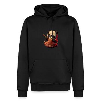 Mais d’abord ramen panda doux mange des ramen - Sweat à capuche Premium bio Homme - noir - Devant - Nico (187cm)