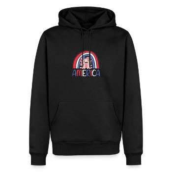 4 juillet American Axolotl for Kids USA - Sweat à capuche Premium bio Homme - noir - Devant - Nico (187cm)