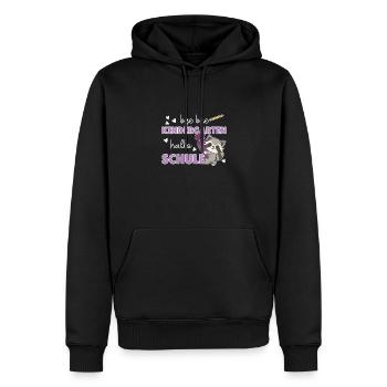bye bye Kindergarten hallo Schule Waschbär - Männer Premium Bio Hoodie - Schwarz - Vorne - Nico (187cm)
