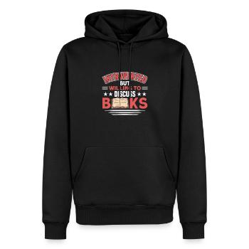 Conception d’amateurs de livres avec des livres pour la littérature - Sweat à capuche Premium bio Homme - noir - Devant - Nico (187cm)