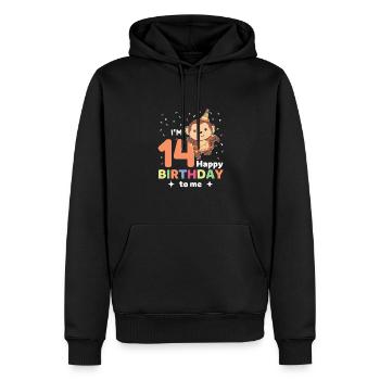 Singe pour les enfants de 14 ans - Sweat à capuche Premium bio Homme - noir - Devant - Nico (187cm)